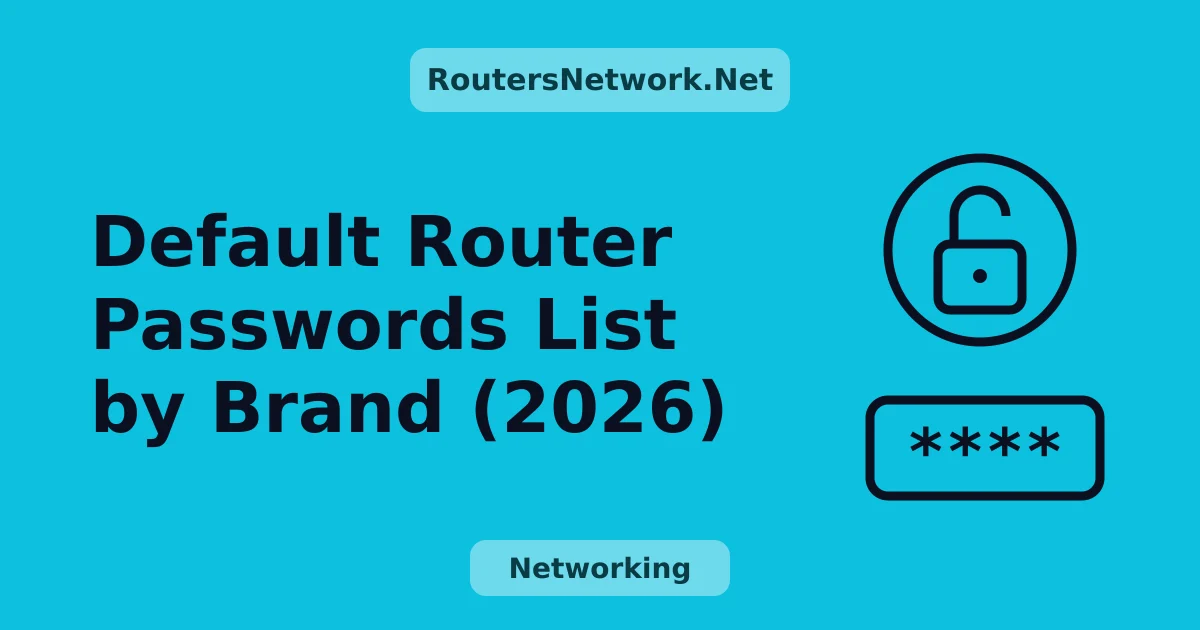 Default Router Passwords List by Brand