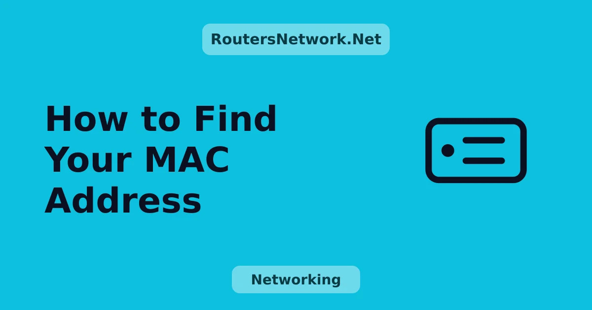 How to Find Your MAC Address