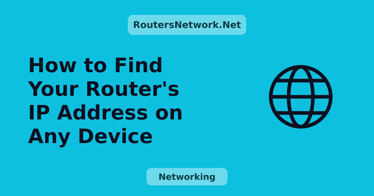 How to Find Your Router's IP Address
