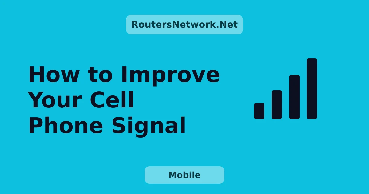 How to Improve Your Cell Phone Signal
