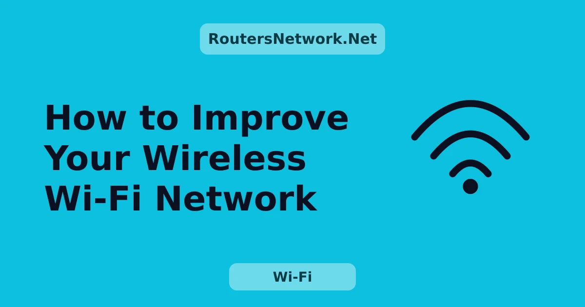 How to Improve Your Wireless Wi-Fi Network