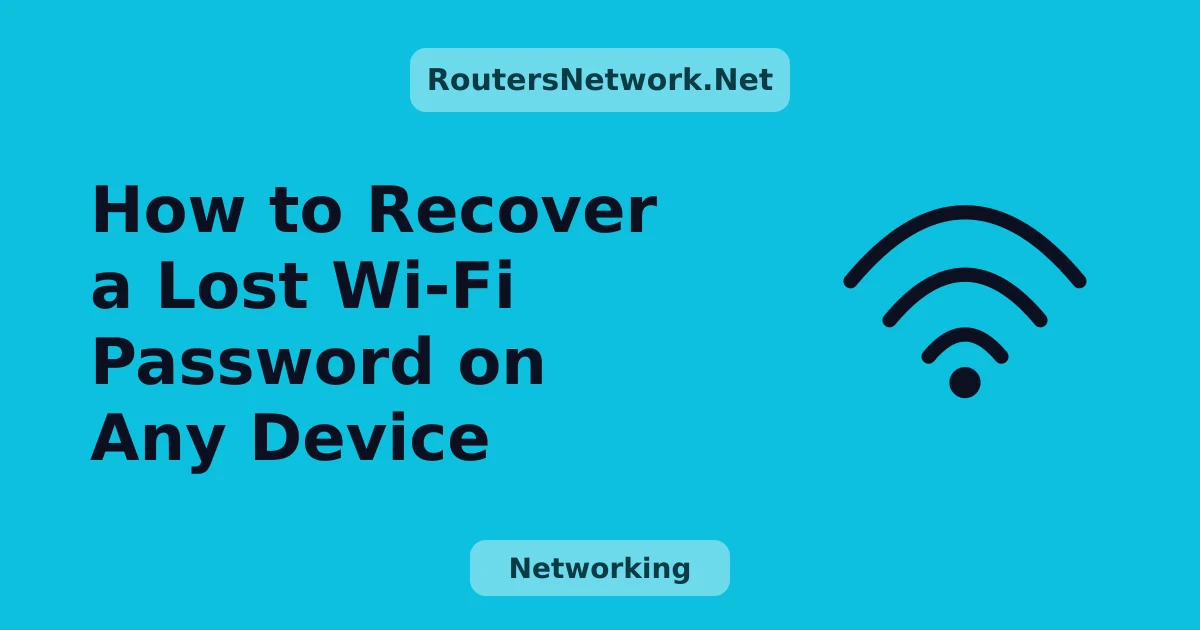 How to Recover a Lost Wi-Fi Password