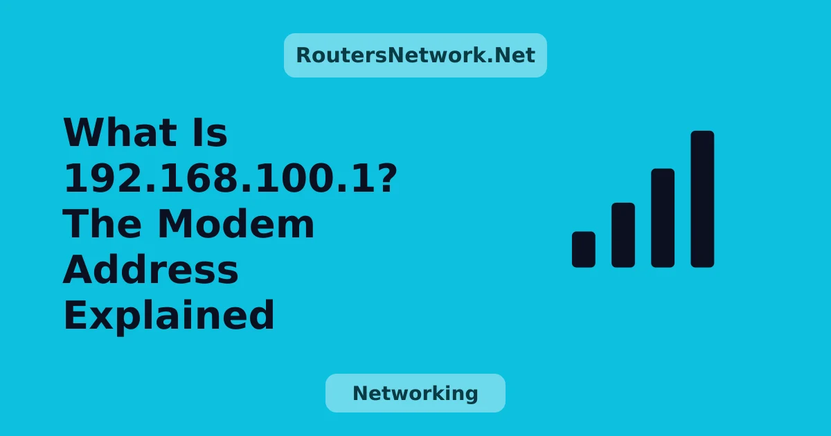 What Is 192.168.100.1